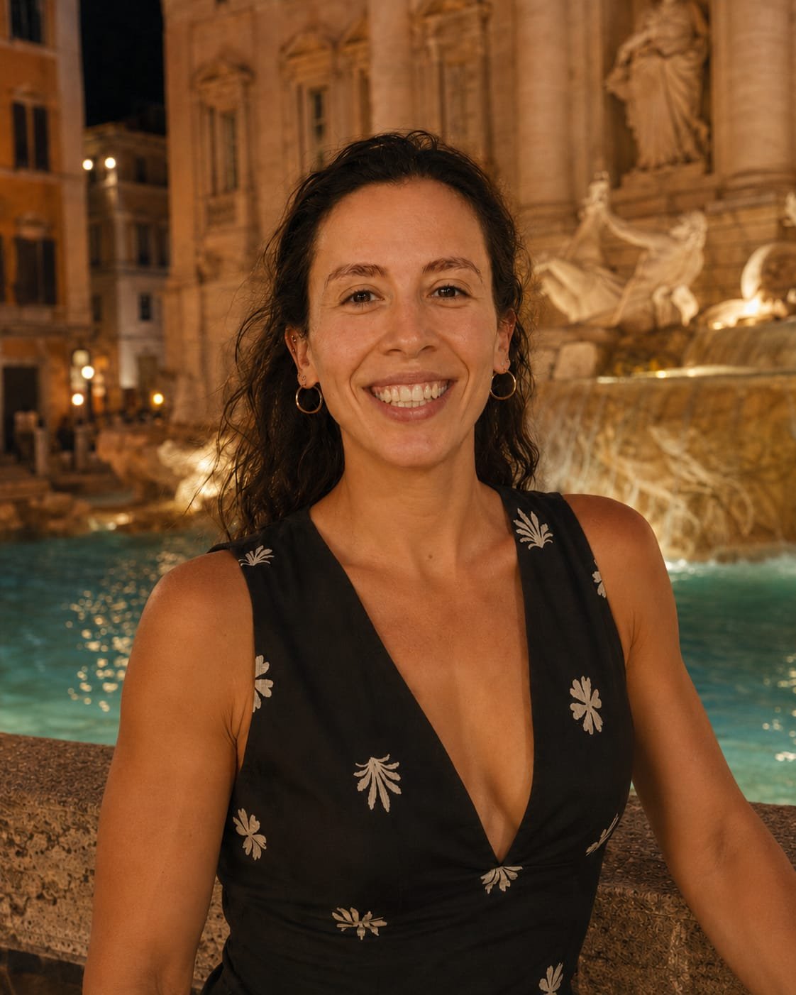 Erica Ferrari Trecate smiling in Rome.